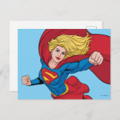 Adorable Supergirl Stance Postkarte (Vorne/Hinten)
