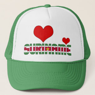 Adorable Suriname Flag Hört Patriotisch Truckerkappe
