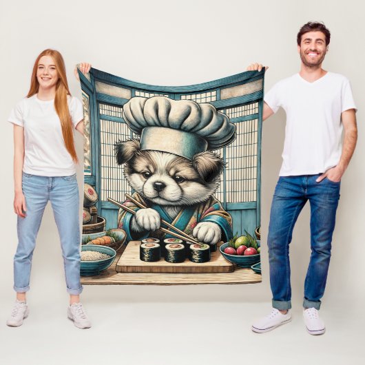 Adorable Sushi Koch Puppy Fleecedecke (Beispiel)