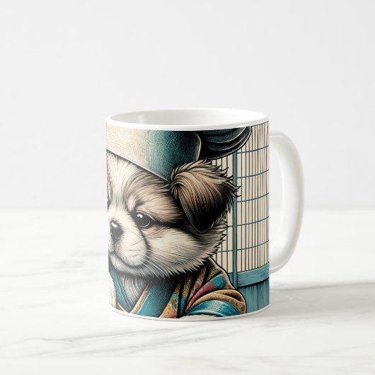 Adorable Sushi Koch Puppy Kaffeetasse (VorderseiteRechts)