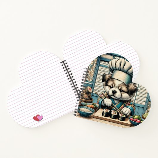 Adorable Sushi Koch Puppy Notizblock (Innenseite)