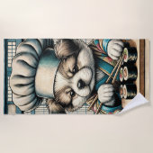 Adorable Sushi Koch Puppy Strandtuch (Vorderseite)