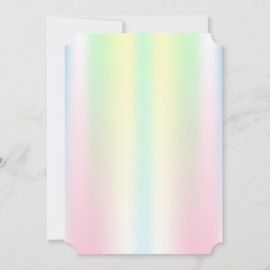 Adorable Swan Iridescent Holographic Baby Show Einladung (Rückseite)