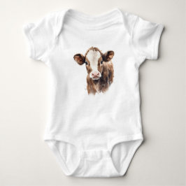 Adorable Sweet Baby Cow Calf Baby Strampler