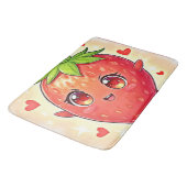 Adorable Sweet Strawberry Bliss Badematte (Schrägansicht)