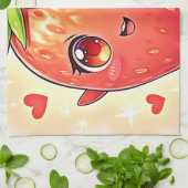 Adorable Sweet Strawberry Bliss Geschirrtuch (Gefaltet)