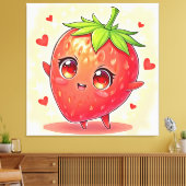Adorable Sweet Strawberry Bliss Leinwanddruck (Insitu (Wohnzimmer))