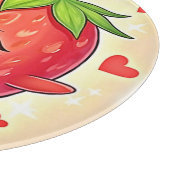 Adorable Sweet Strawberry Bliss Schneidebrett (Ecke)