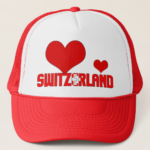 Adorable Switzerland Flag Herz Patriotic Truckerkappe