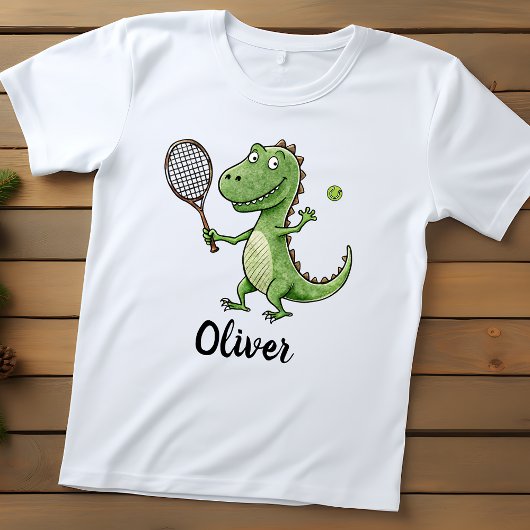 Adorable T-Rex Tennis Player Personalisiert Baby T-shirt