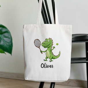 Adorable T-Rex Tennis Player Personalisiert Tragetasche