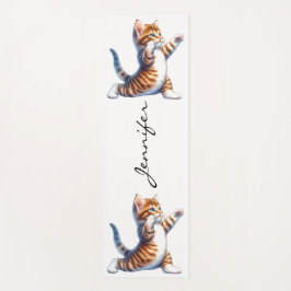 Adorable Tabby Cat Yoga Mat Yogamatte