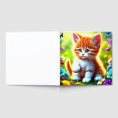 Adorable Tabby Kitten in a Floral Wonderland Art P Gästebuch (Voll)