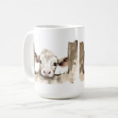 ADORABLE TAN CALF PEED ÜBER ZENZ KAFFEETASSE (Vorderseite Links)