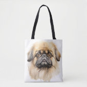 ADORABLE TAN PEKINGESE PUPPY HUND TASCHE (Vorderseite)