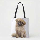 ADORABLE TAN PEKINGESE PUPPY HUND TASCHE (Vorderseite)