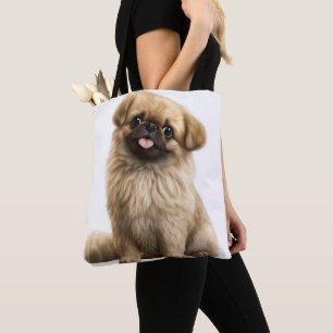 ADORABLE TAN PEKINGESE PUPPY HUND TASCHE
