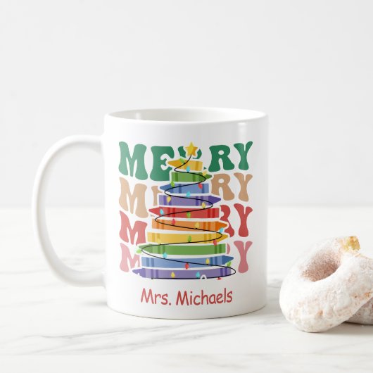 Adorable Teachers Geschenk Weihnachten Kaffeetasse (Mit Donut)