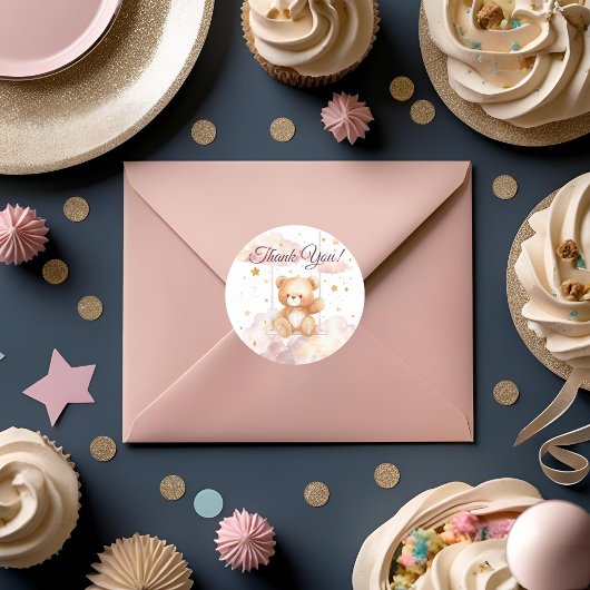 Adorable Teddy Bär - Danke Sticker