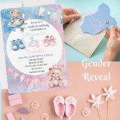 Adorable Teddy Bären Gender Reveal Party Einladung