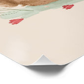 Adorable Teddy Bear and Bunny Go - KI Art Poster (Ecke)