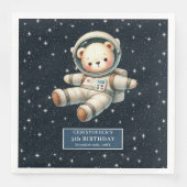 Adorable Teddy Bear Astronaut Napkins Baby Dusche Serviette (Vorderseite)