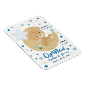 Adorable Teddy Bear Baby Boy Birth Stats Magnet (Rechte Seite)