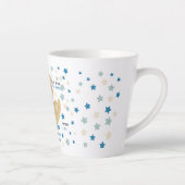 Adorable Teddy Bear Baby Boy Birth Stats Milchtasse (Rechts)