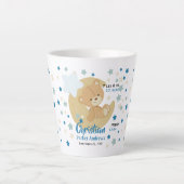 Adorable Teddy Bear Baby Boy Birth Stats Milchtasse (Vorderseite)