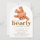 Adorable Teddy Bear Baby Dusche Einladung (Vorderseite)