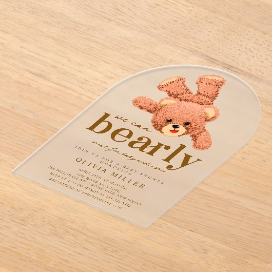 Adorable Teddy Bear Baby Dusche Einladung (Ablage )