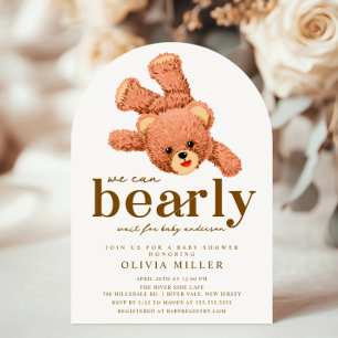 Adorable Teddy Bear Baby Dusche Einladung