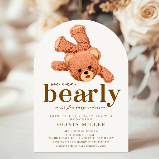 Adorable Teddy Bear Baby Dusche Einladung