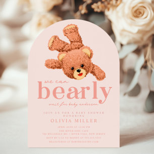 Adorable Teddy Bear Baby Dusche Einladung