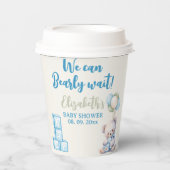Adorable Teddy Bear - Baby Shower Boy Pappbecher (Vorderseite)