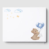 Adorable Teddy Bear Baby Shower Foll Guest Book Gästebuch (Rückseite)