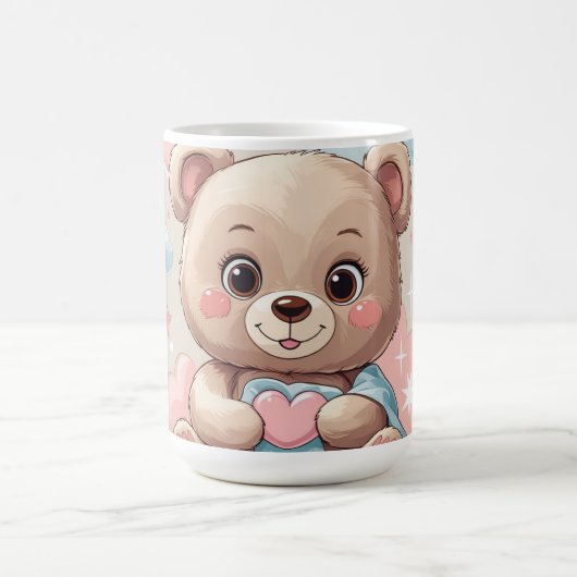 Adorable Teddy Bear Baby - Soft Pastell Design Kaffeetasse (Mittel)