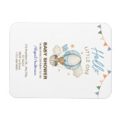 Adorable Teddy Bear Boy Kid Baby Shower Invitation Magnet (Horizontal)