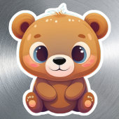 Adorable Teddy Bear Cub Animal Cartoon Graphic 🧸 Aufkleber
