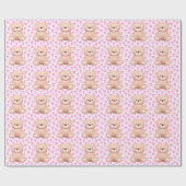 Adorable Teddy Bear Gift Wrap - für Baby Girls Geschenkpapier (Flach)