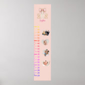 Adorable Teddy Bear Growth Chart with 4 Photos Poster (Vorne)