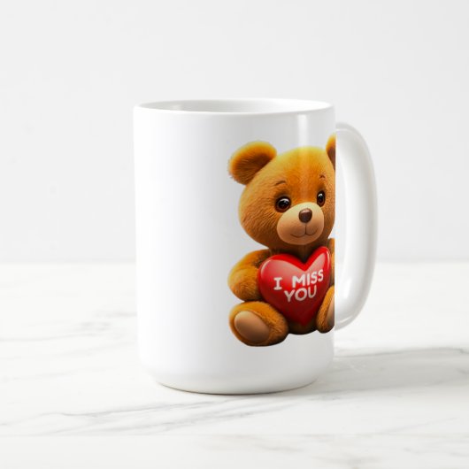 Adorable Teddy bear I miss you Kaffeetasse (VorderseiteRechts)