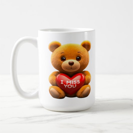 Adorable Teddy bear I miss you Kaffeetasse (Links)