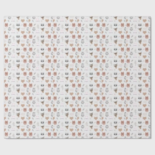 Adorable Teddy Pattern Gift Wrap for All Occasions Geschenkpapier (Flach)