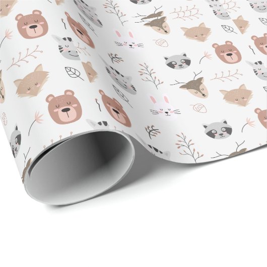 Adorable Teddy Pattern Gift Wrap for All Occasions Geschenkpapier (Rolleneckpunkt)