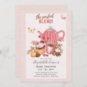 Adorable Tee Party Kinderdusche Einladung (Vorne/Hinten)