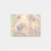 Adorable Terrier Dog mit nassem Gesicht Post-it Klebezettel (Vorderseite)