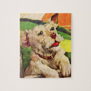 Adorable Terrier Hund der 40er Jahre Puzzle