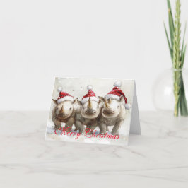 Adorable Three Rhinos Feiertagskarte