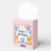Adorable Tiere glücklich 1. Geburtstag Geschenkschachtel (Geöffnet)